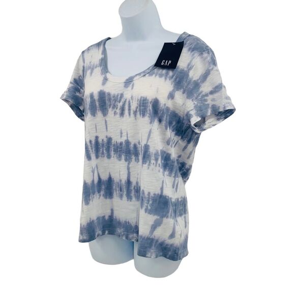 Gap Foreversoft Blue and White Tie Dye T-Shirt - Picture 6 of 12